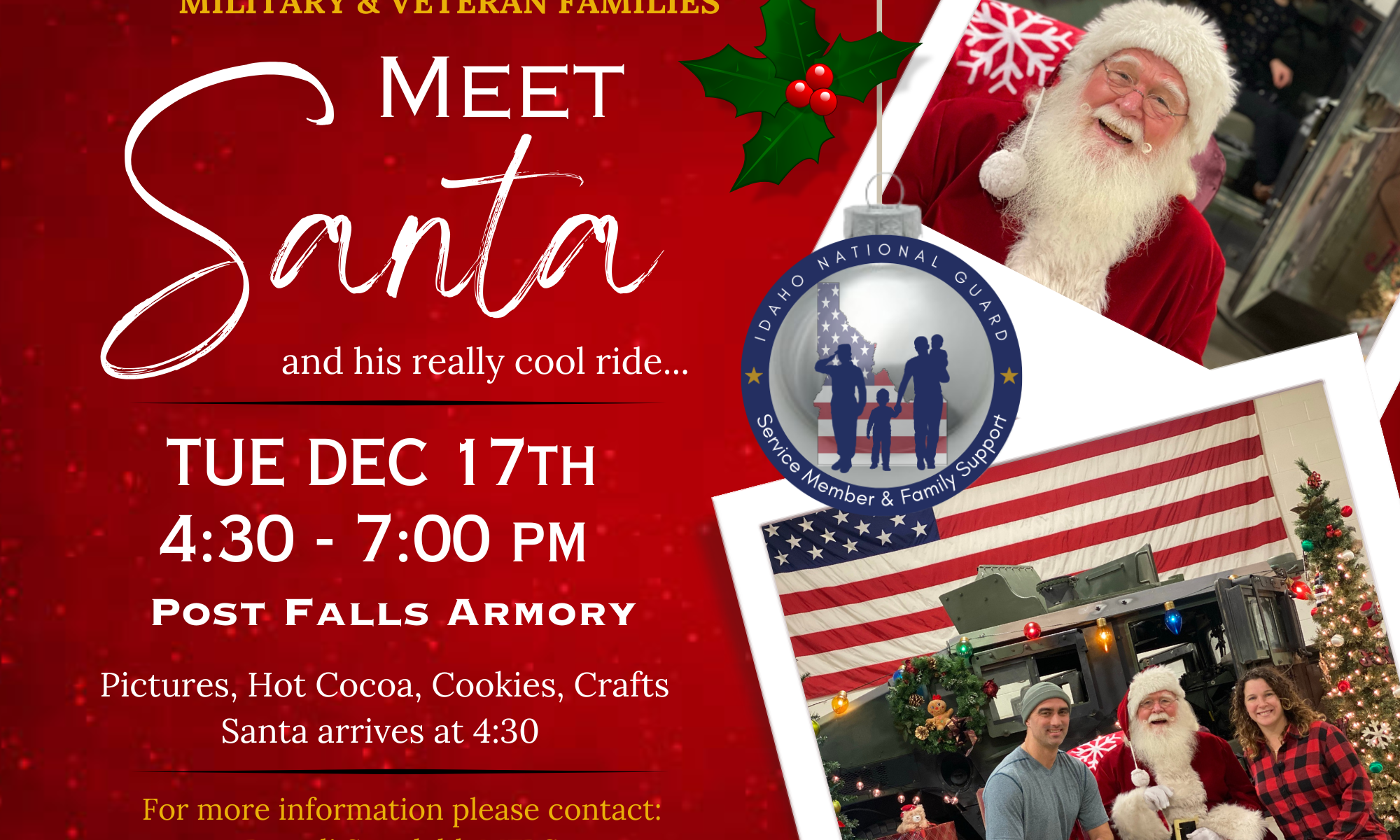 Flyer for the Meet Santa Event